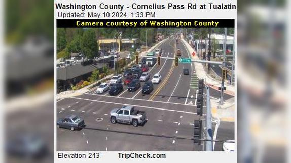 Hillsboro: Washington County - Cornelius Pass Rd at Tualatin Valley Hwy Traffic Camera