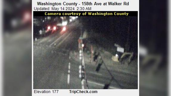 Traffic Cam Beaverton: Washington County - 158th Ave at Walker Rd Player