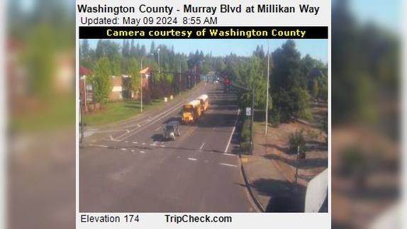 Traffic Cam Beaverton: Washington County - Murray Blvd at Millikan Way Player