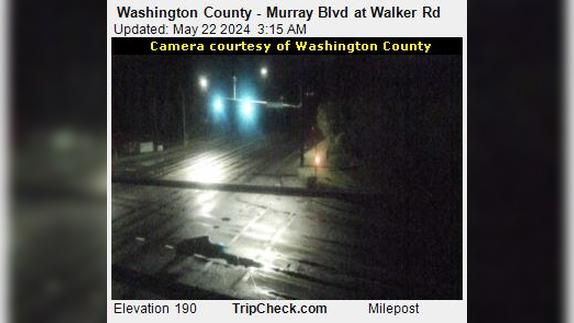 Traffic Cam Durham: Washington County - Murray Blvd at Walker Rd Player
