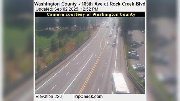 Traffic Cam Cornelius: Washington County - 185th Ave at Rock Creek Blvd Player