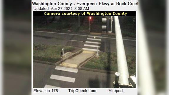 Cornelius: Washington County - Evergreen Pkwy at Rock Creek Trail Traffic Camera