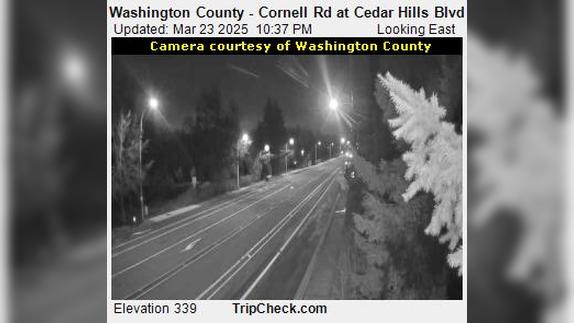 Beaverton: Washington County - Cornell Rd at Cedar Hills Blvd Traffic Camera