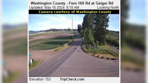 Traffic Cam Carnation: Washington County - Fern Hill Rd at Geiger Rd Player