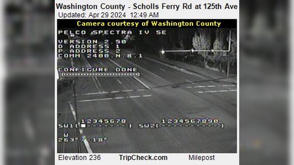 Traffic Cam Beaverton: Washington County - Scholls Ferry Rd at 125th Ave Player