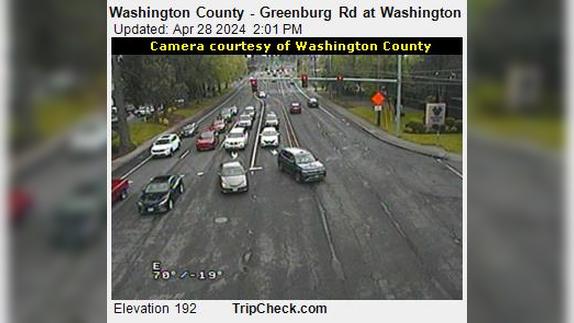 Traffic Cam Beaverton: Washington County - Greenburg Rd at Washington Square Rd Player