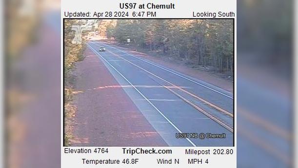 Chemult: US 97 at Traffic Camera