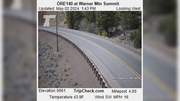 Lakeview: ORE140 at Warner Mtn Summit Traffic Camera