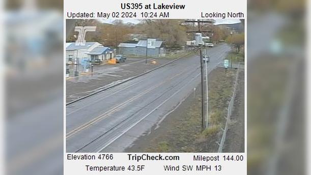 Lakeview: US 395 at Traffic Camera