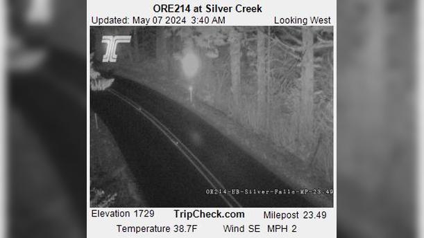 Lyons: ORE214 at Silver Creek Traffic Camera