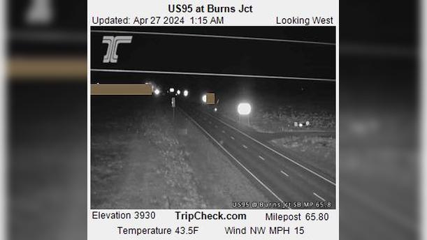 Malheur: US 95 at Burns Jct Traffic Camera