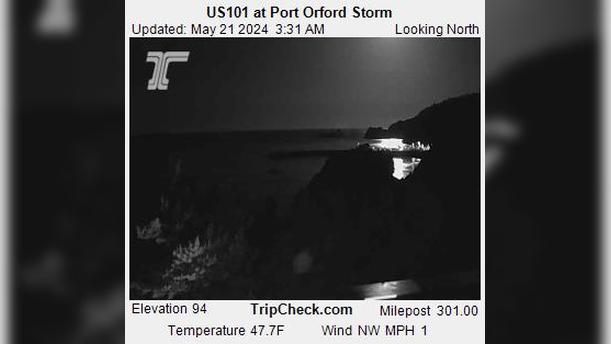 Traffic Cam Port Orford: US101 at - Storm Player