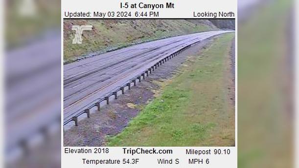 Canyonville: I-5 at Canyon Mt Traffic Camera