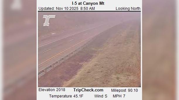 Canyonville: I-5 at Canyon Mt Traffic Camera