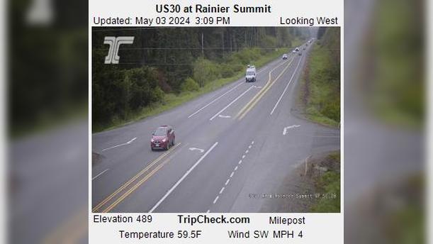 Clatskanie: US30 at Rainier Summit Traffic Camera