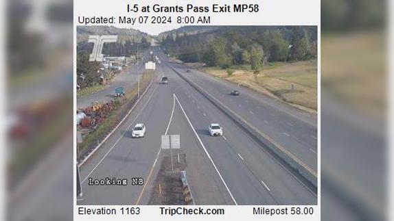 Grants Pass: I-5 at - Exit MP58 Traffic Camera