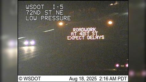 Traffic Cam North Hillsboro: I-5 at MP 199.8: 72nd St NE Player