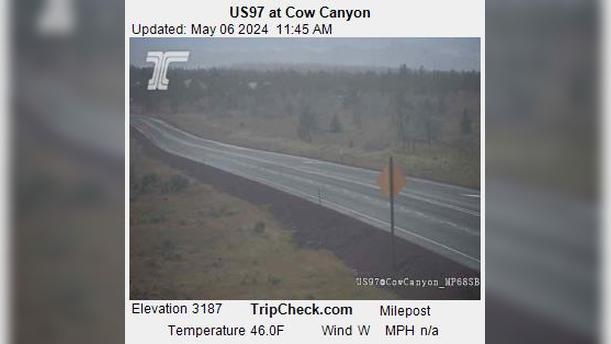 Antelope: US97 at Cow Canyon Traffic Camera