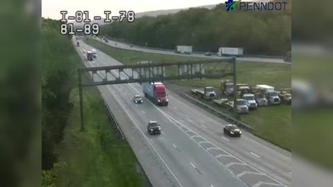 Union Township: I-81 @ EXIT 89 NB (I-78 EAST ALLENTOWN) Traffic Camera