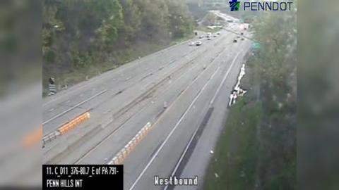 Traffic Cam Wilkins Township: I-376 @ EXIT 81 (PA 791 NORTH PENN HILLS) Player