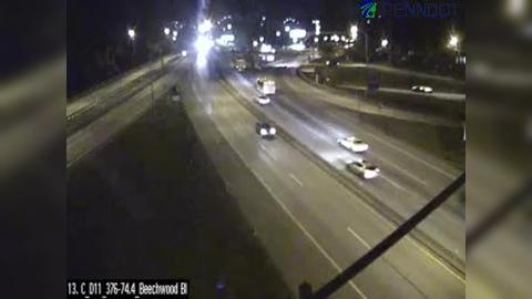 Traffic Cam Squirrel Hill South: I-376 @ EXIT 74 (SQUIRREL HILL/HOMESTEAD) Player