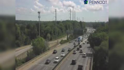 Chester Township: I-95 @ EXIT 4 (EAST US 322 COMMODORE BARRY BRIDGE/NEW JERSEY) Traffic Camera