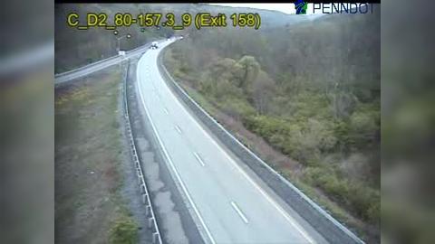 Traffic Cam Boggs Township: I-80 EB @ EXIT 158 (PA 150/US 220 MILESBURG) Player