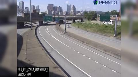 Traffic Cam East Allegheny: I-279 @ MM 1.4 (EAST ST - HOV) Player