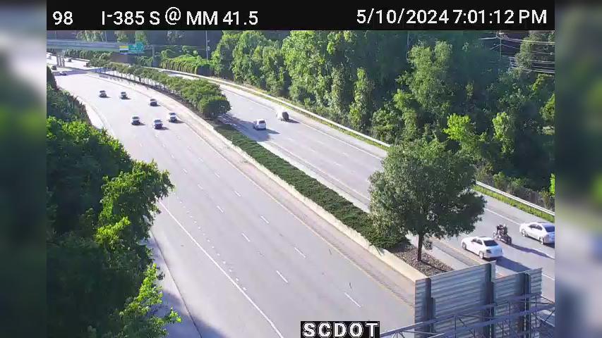 Greenville: I-385 S @ MM 41.5 Traffic Camera
