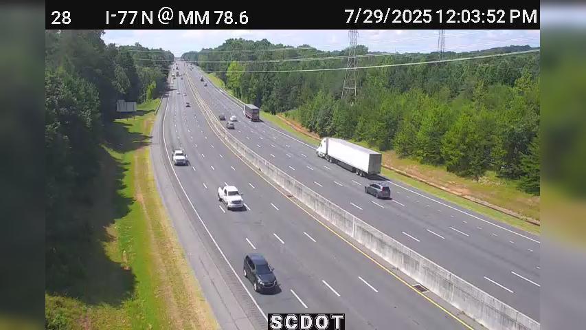 Traffic Cam Rock Hill: I-77 N @ MM 78.6 (Dave Lyle Blvd Exit Ramp) Player