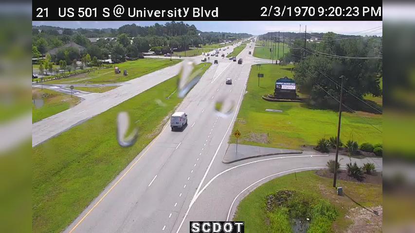 Conway: US 501 S @ University Blvd (Coastal Carolina) Traffic Camera