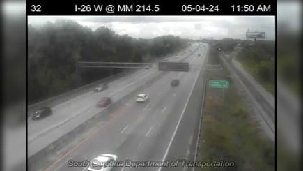 Traffic Cam North Charleston: I-26 W @ MM 214.5 (Bennett Yard Overpass) Player