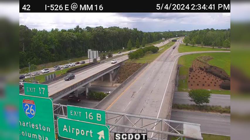 North Charleston: I-526 E @ MM 16 (International Blvd) Traffic Camera