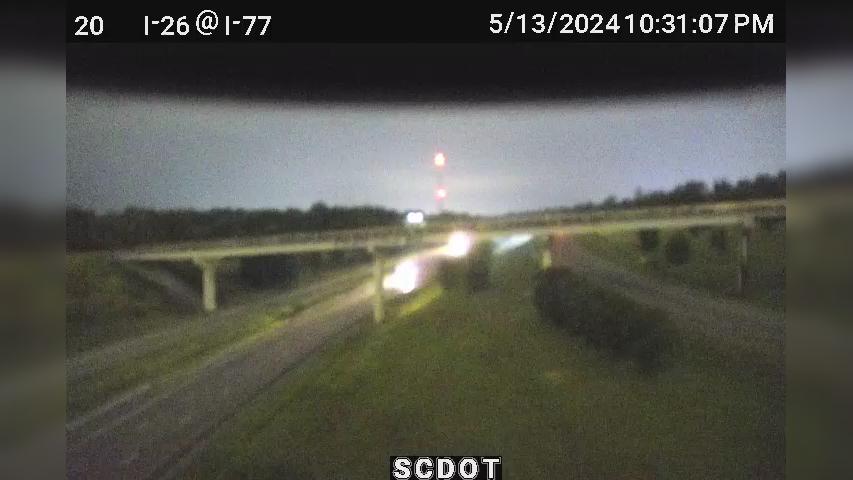 Traffic Cam Cayce: I-26 W @ MM 115.5 (I-77 S Flyover) Player