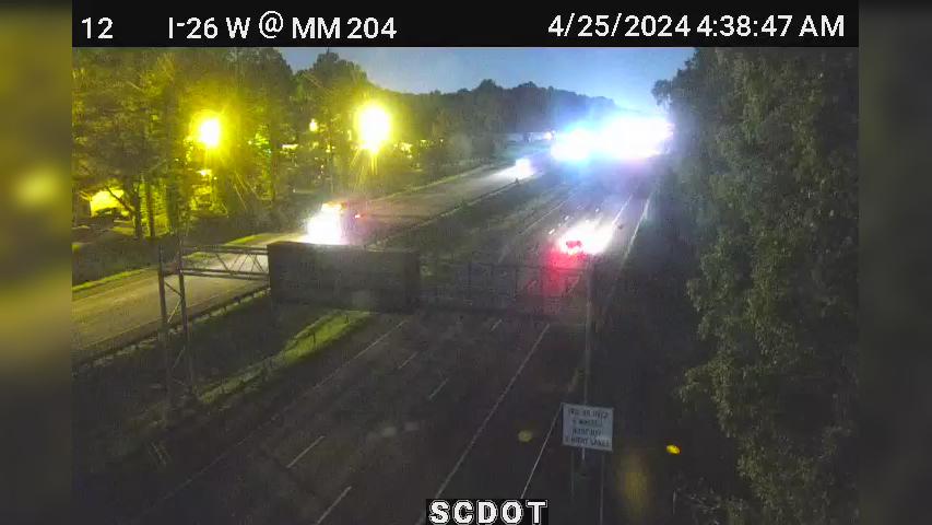North Charleston: I-26 W @ MM 204 Traffic Camera