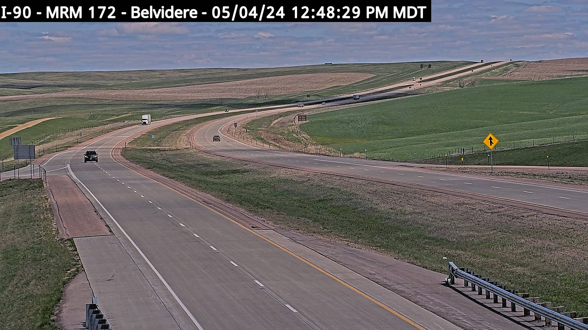 9 miles east of town along I-90 @ MP 172.5 - East Traffic Camera