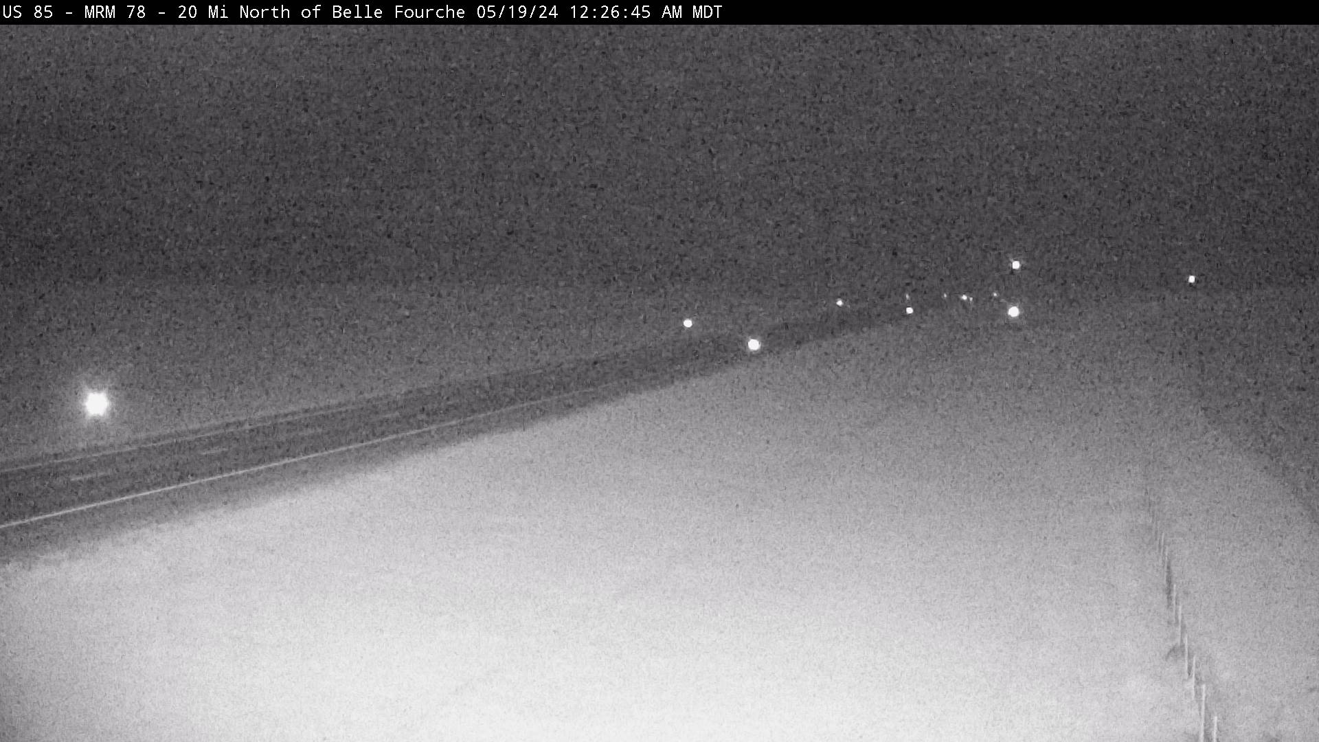 20 miles north of Belle Fourche along US-85 @ MP 78 - Northeast Traffic Camera