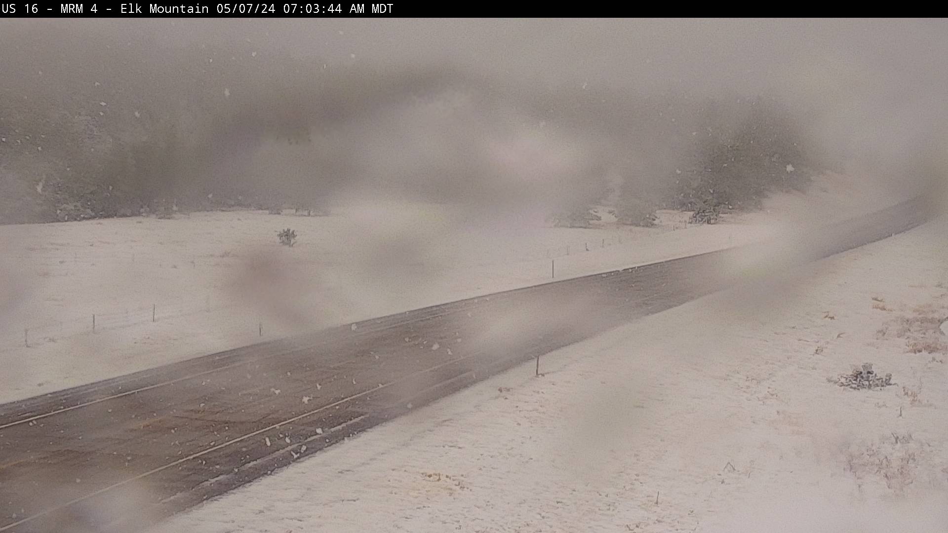 Traffic Cam 23 miles west of Custer along US-16 @ MM 4 - East Player