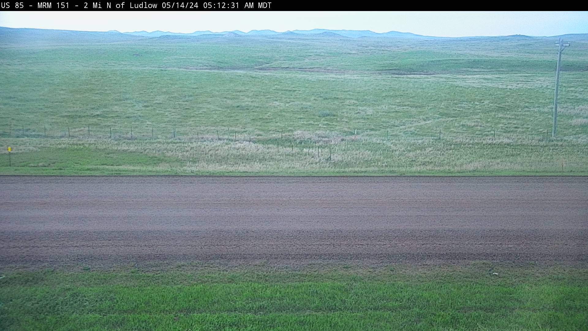 2 miles north of town along US-85 2 MP 150.1 - East Traffic Camera