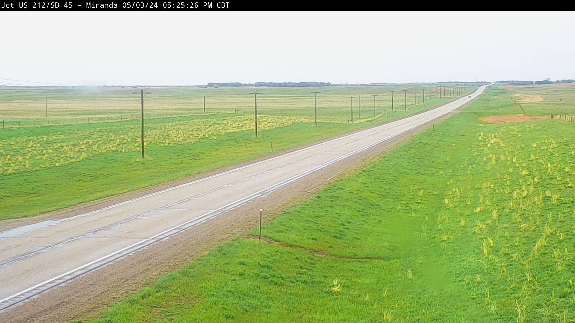 5 miles south of town at junction US-212 & SD-45 - East Traffic Camera