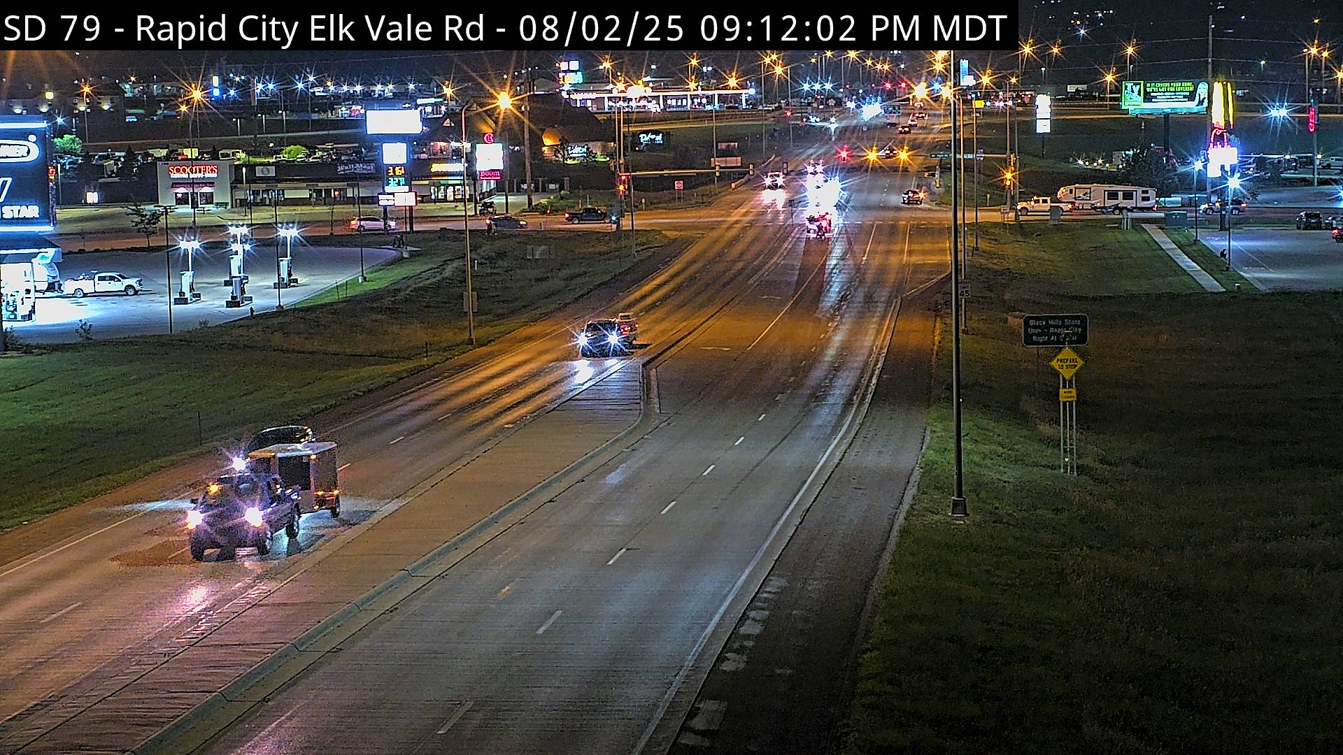 East of town along US-16B/Elk Vale Rd south of I-90 exit 61 - North Traffic Camera