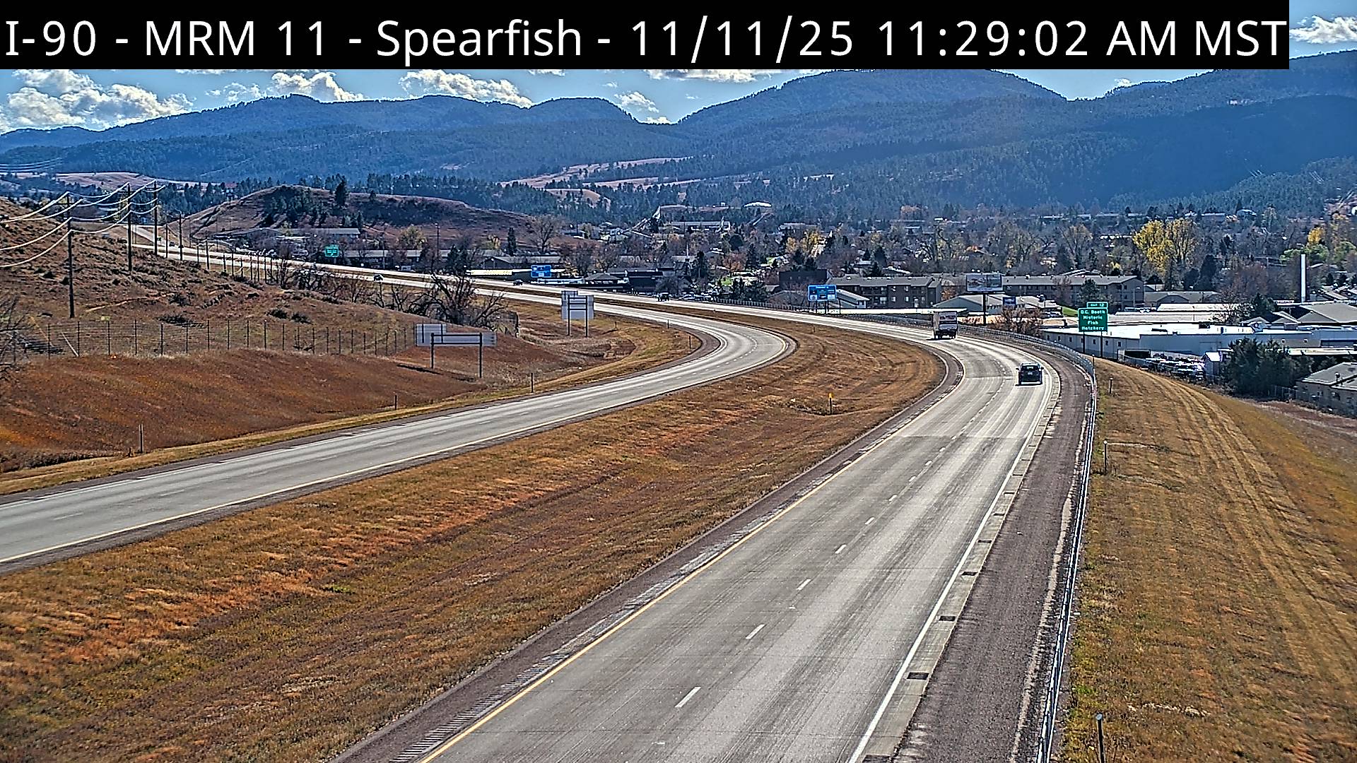 West of town along I-90 @ MP 11 - East Traffic Camera