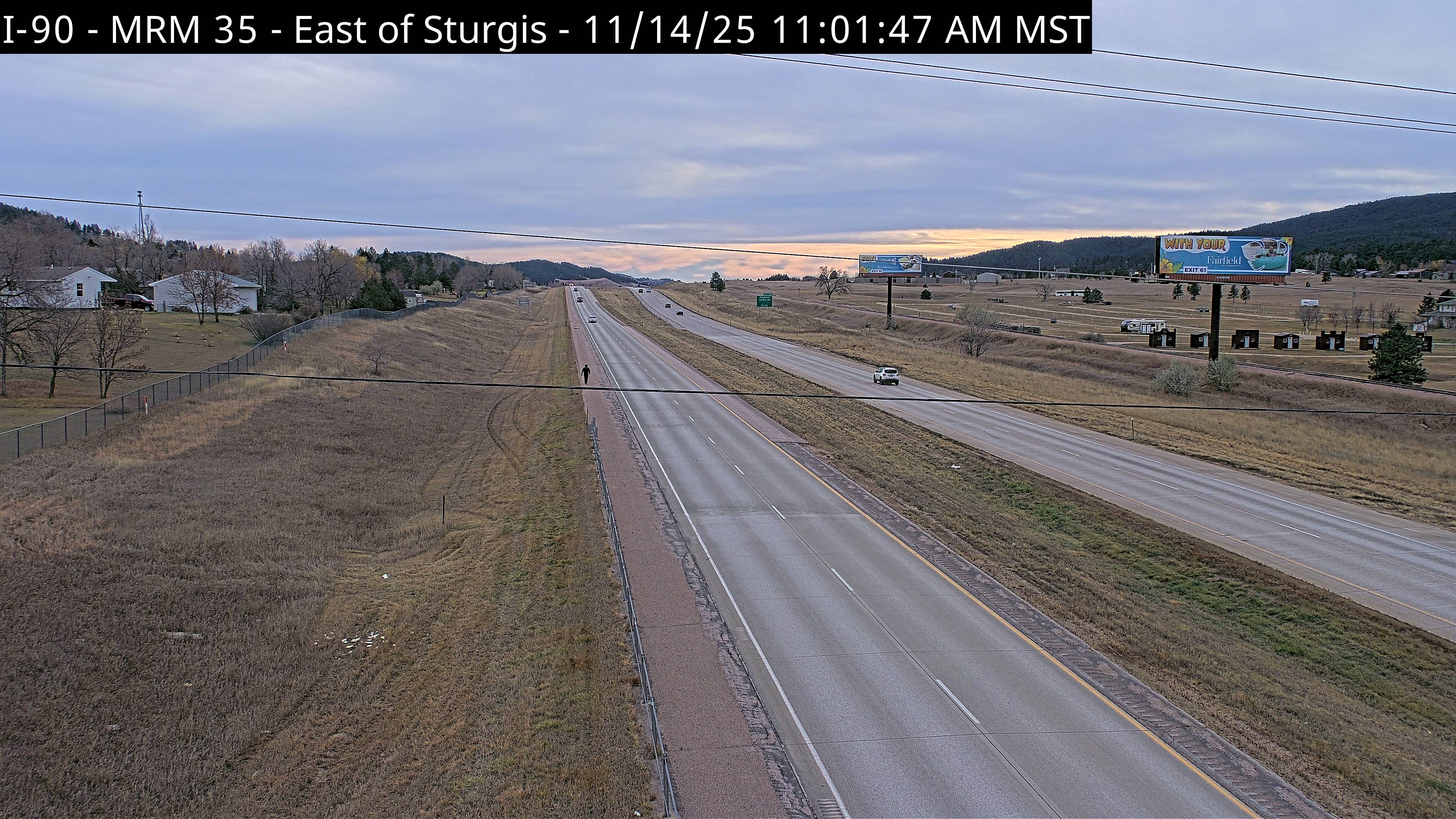 East of town along I-90 @ MP 35.6 - East Traffic Camera