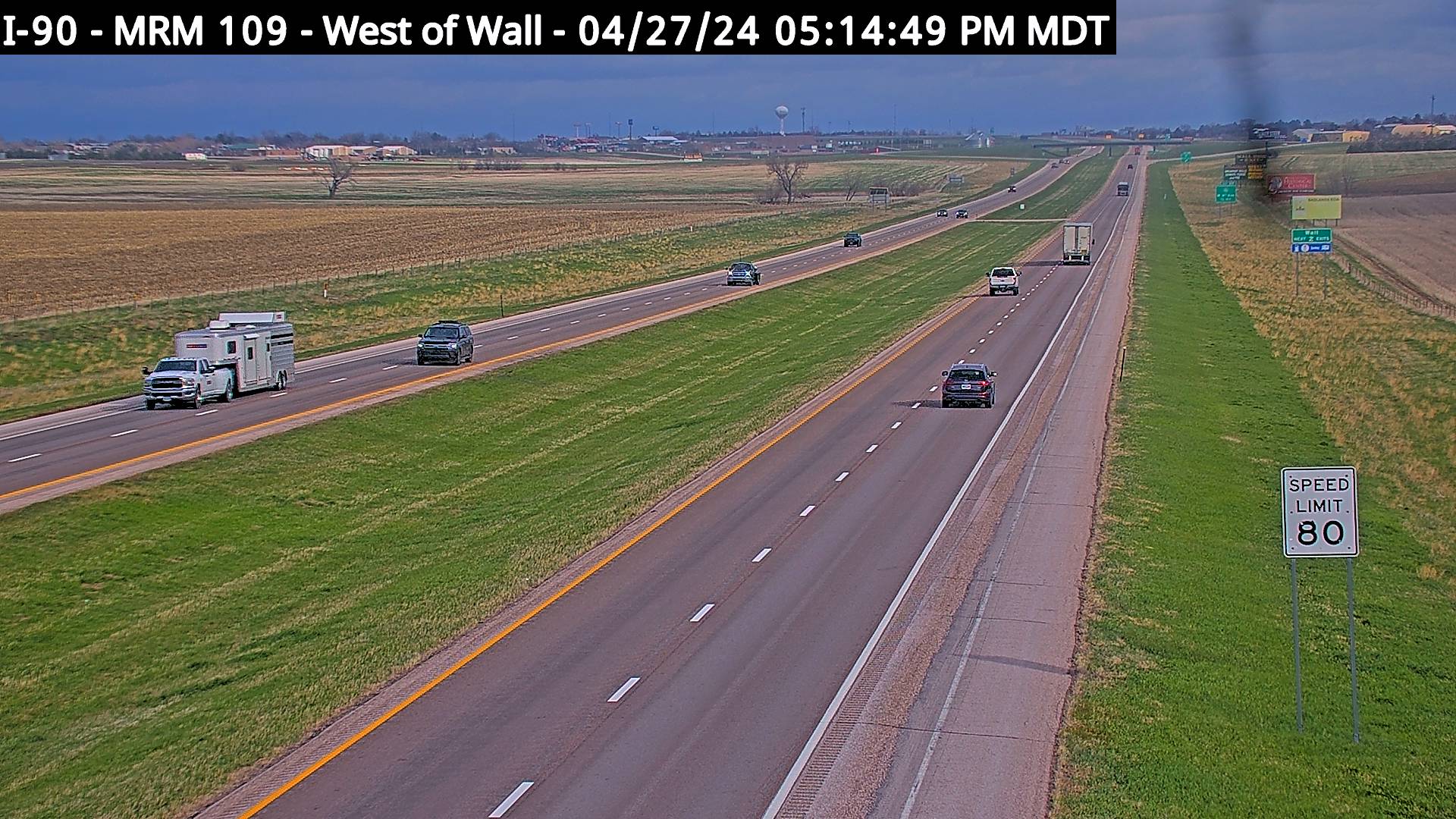 Traffic Cam West of town along I-90 @ MP 108.4 - East Player
