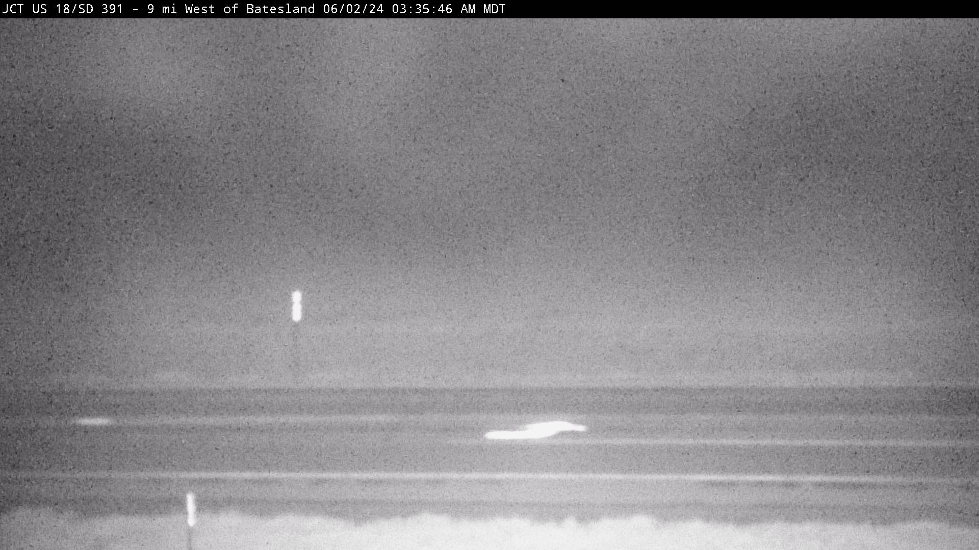 Southwest of town at junction US-18 & SD-391 - North Traffic Camera