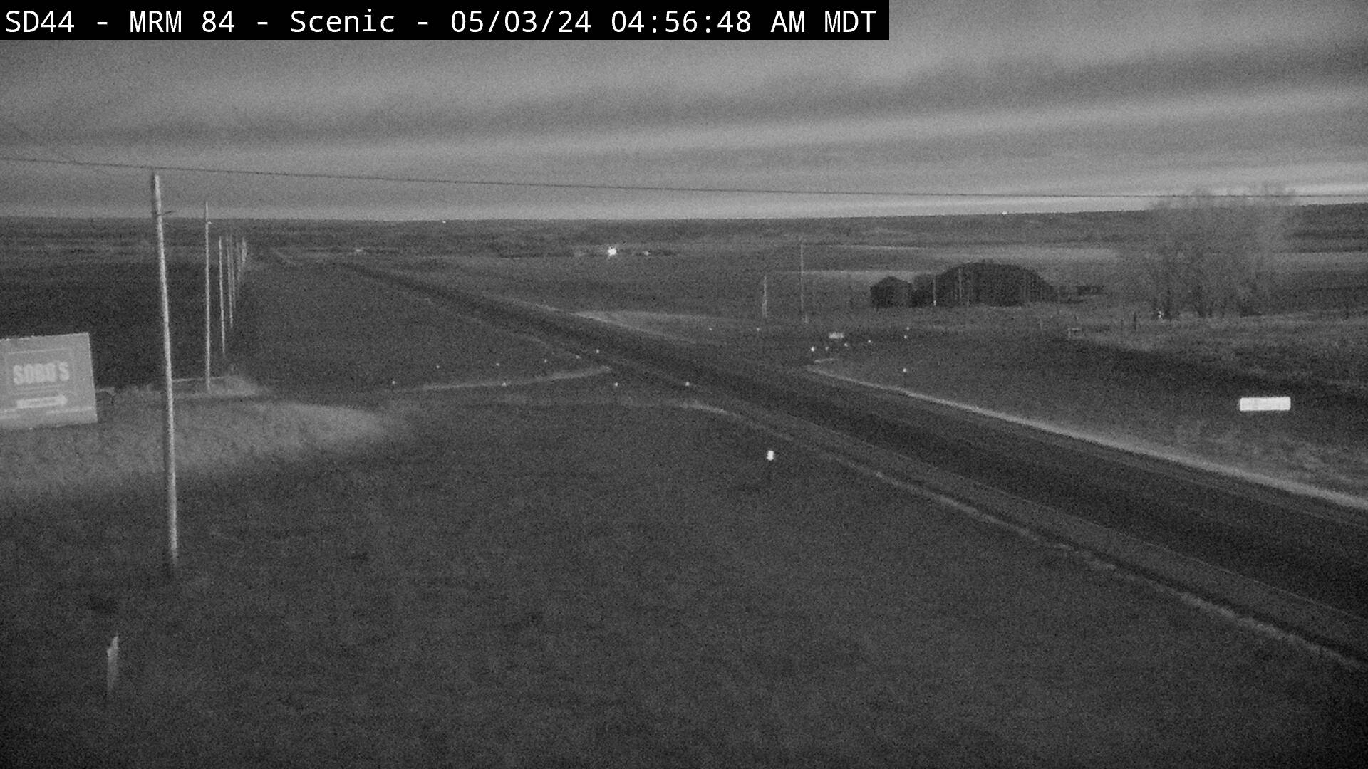 2 miles west of town along SD-44 @ MP 84 - West Traffic Camera