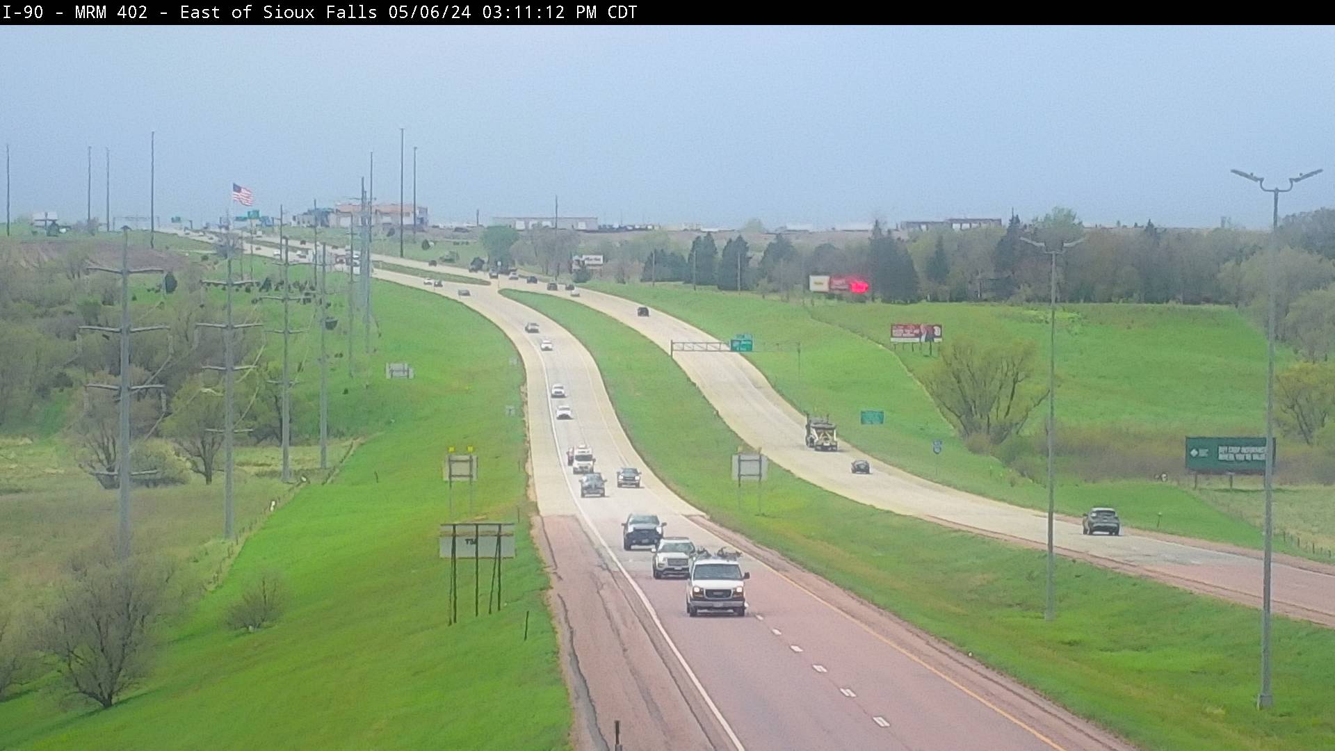 Traffic Cam East of town along I-90 @ MP 402 - West Player