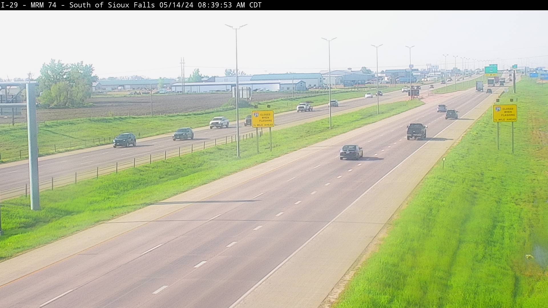 Traffic Cam South of town along I-29 @ MP 74.3 - South Player
