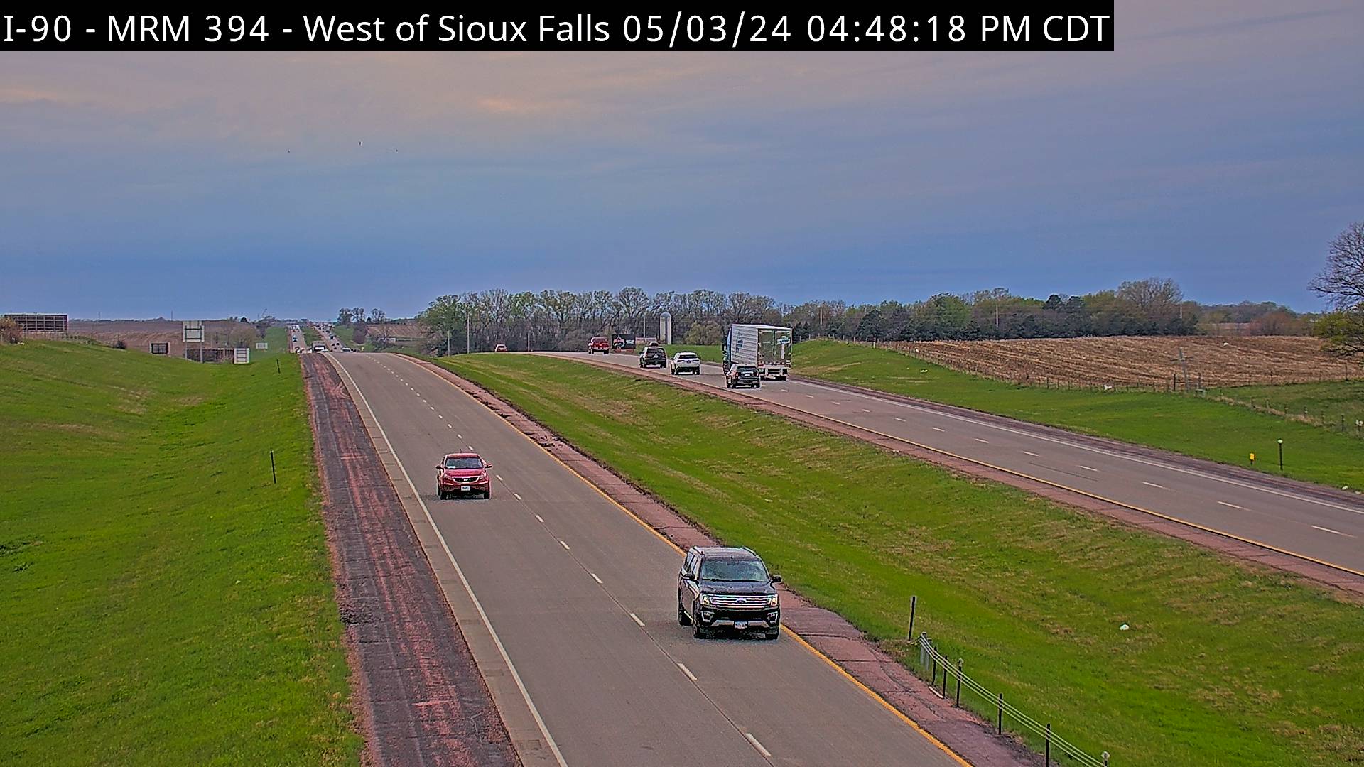 West of town along I-90 @ MP 394.4 - West Traffic Camera