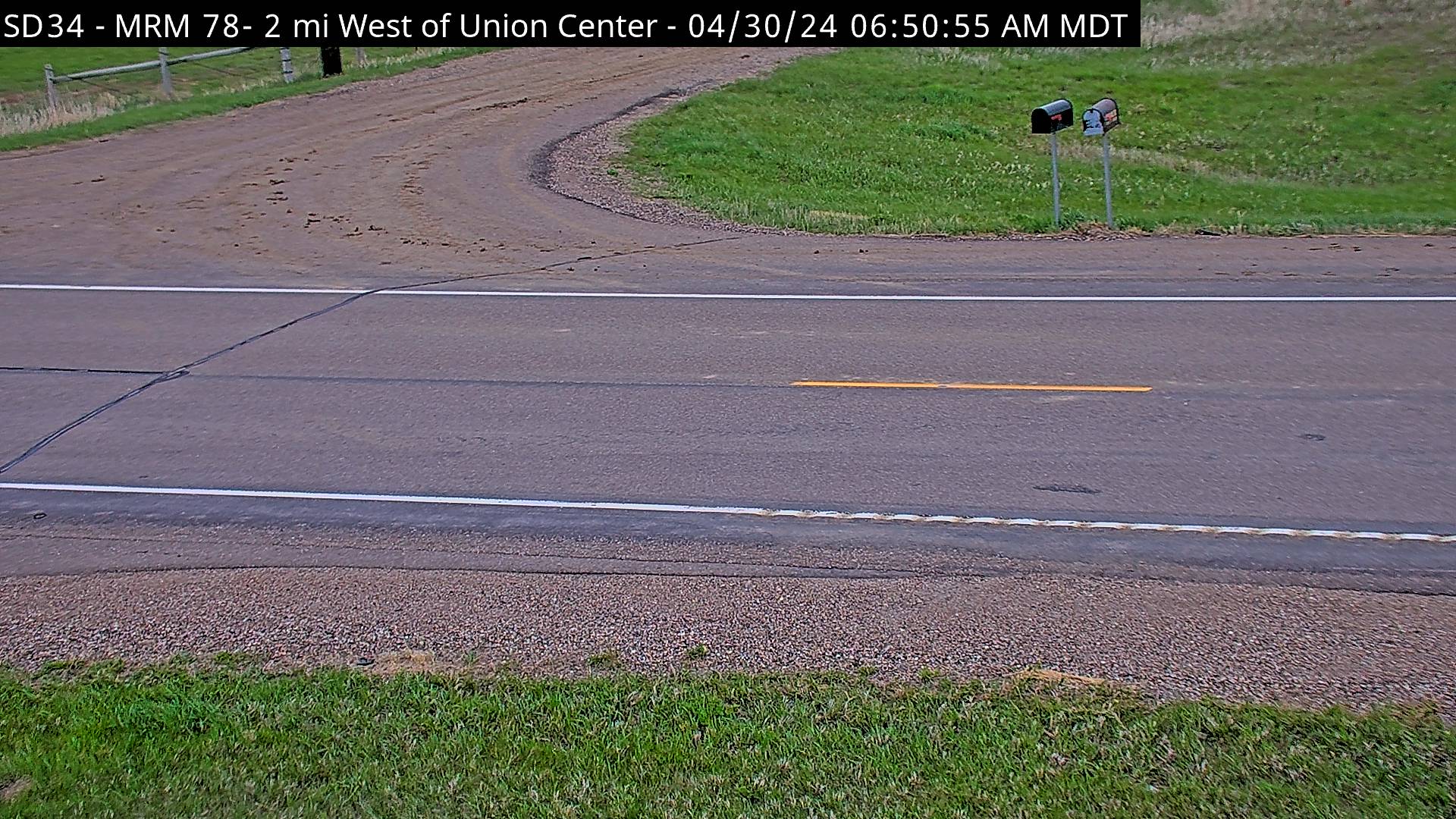 2 miles west of town along SD-34 and MP 78 - South Traffic Camera